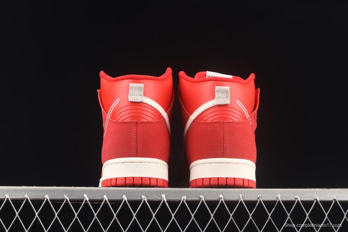 NIKE DUNK High First Use Christmas red SB rebound fashion high top casual board shoes DH0960-600