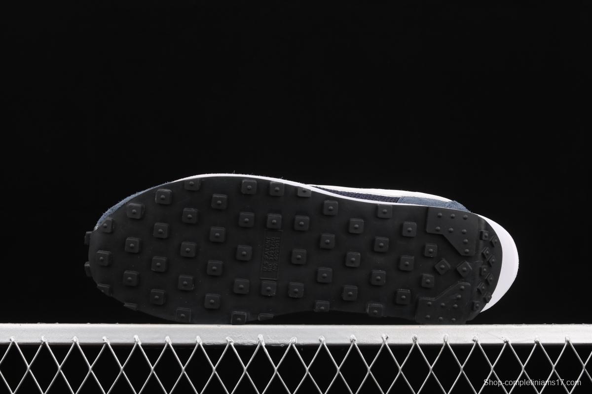 Fragment Design x Sacai x NIKE LDWaffle co-named overlapping design avant-garde waffle deformable leisure jogging shoes DH2684-400