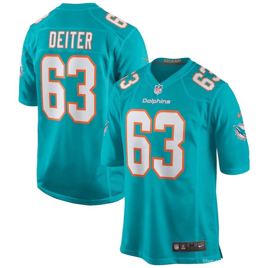 Men's Michael Deiter Aqua Player Limited Team Jersey