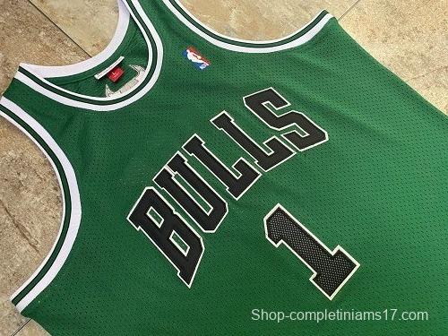 Men's Derrick Rose Green Retro Classic Team Jersey