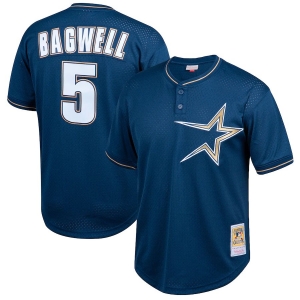 Men's Jeff Bagwell Navy Cooperstown Collection Mesh Batting Practice Throwback Jersey