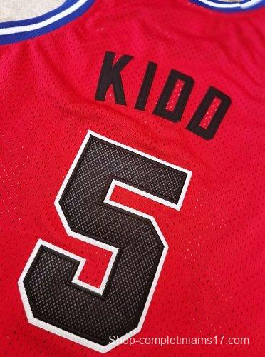 Men's Jason Kidd Red Retro Classic Team Jersey