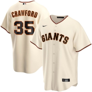 Youth Brandon Crawford Cream Home 2020 Player Team Jersey