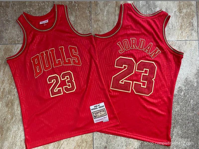 Men's Michael Jordan Red Retro Classic Team Jersey