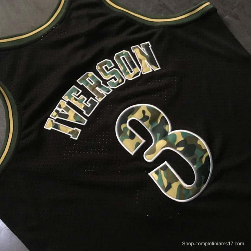 Men's Allen Iverson Black Retro Classic Team Jersey