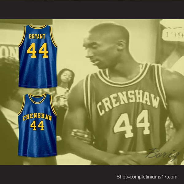 Bryant 44 Crenshaw High School Blue Basketball Jersey