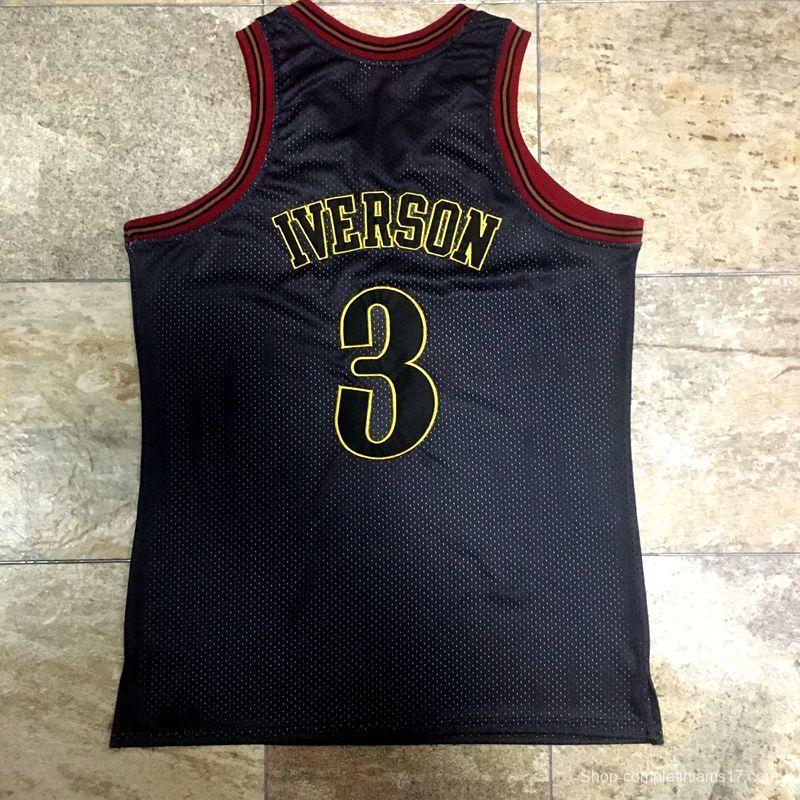 Men's Allen Iverson Black Retro Classic Team Jersey