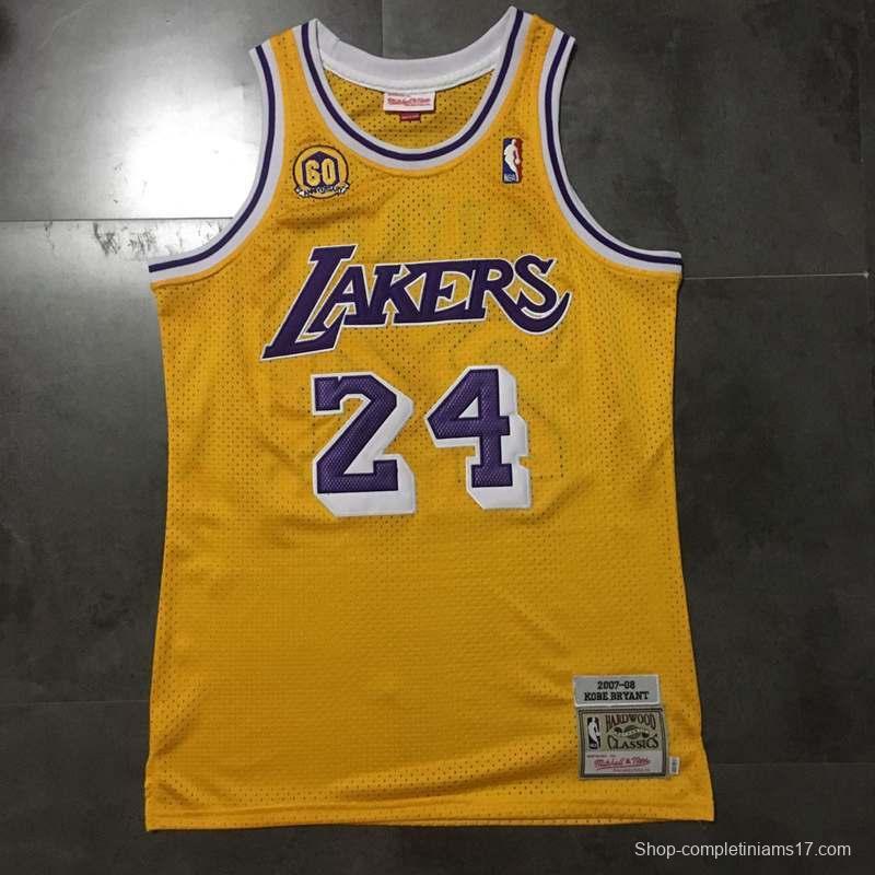 Men's Kobe Bryant Yellow Retro Classic Team Jersey