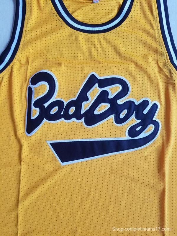 Notorious B.I.G. Biggie Smalls 72 Bad Boy Yellow Basketball Jersey