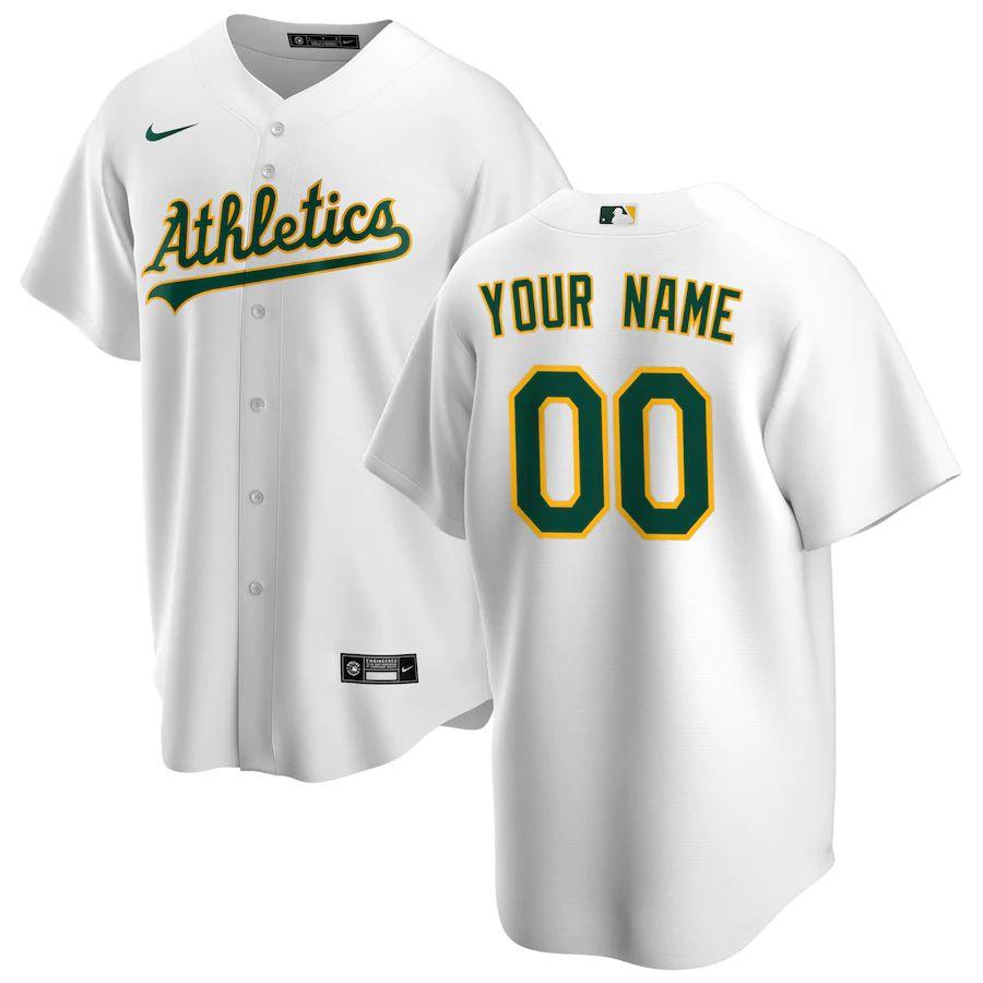 Men's White Home 2020 Custom Team Jersey