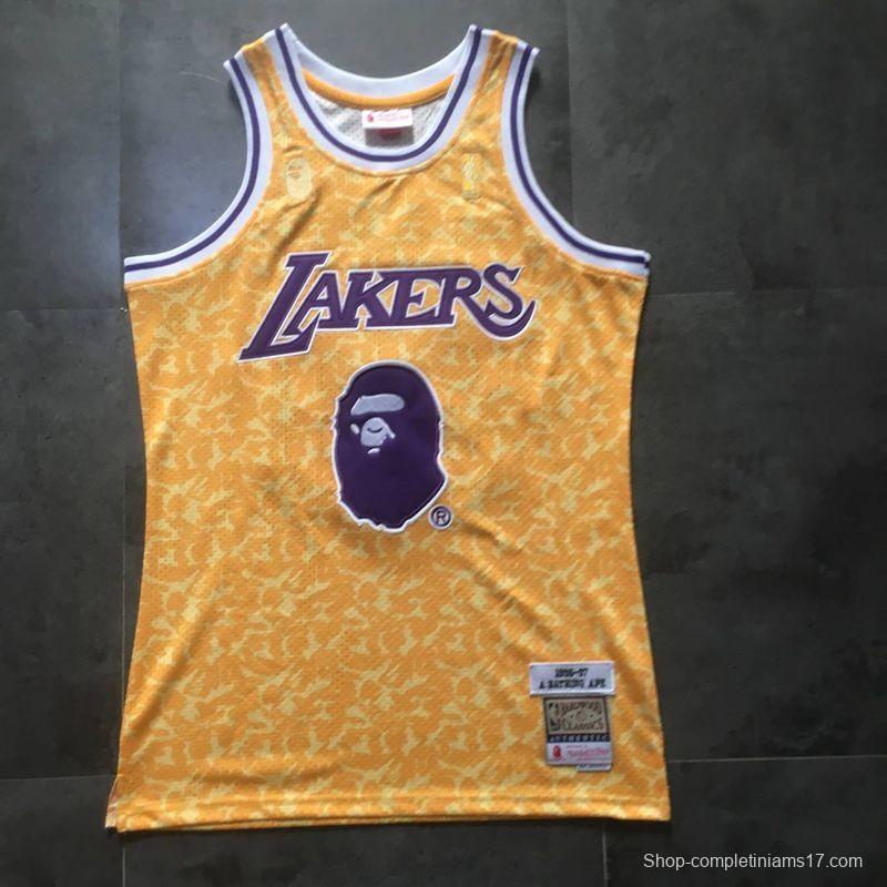 Men's BAPE Yellow Retro Classic Team Jersey