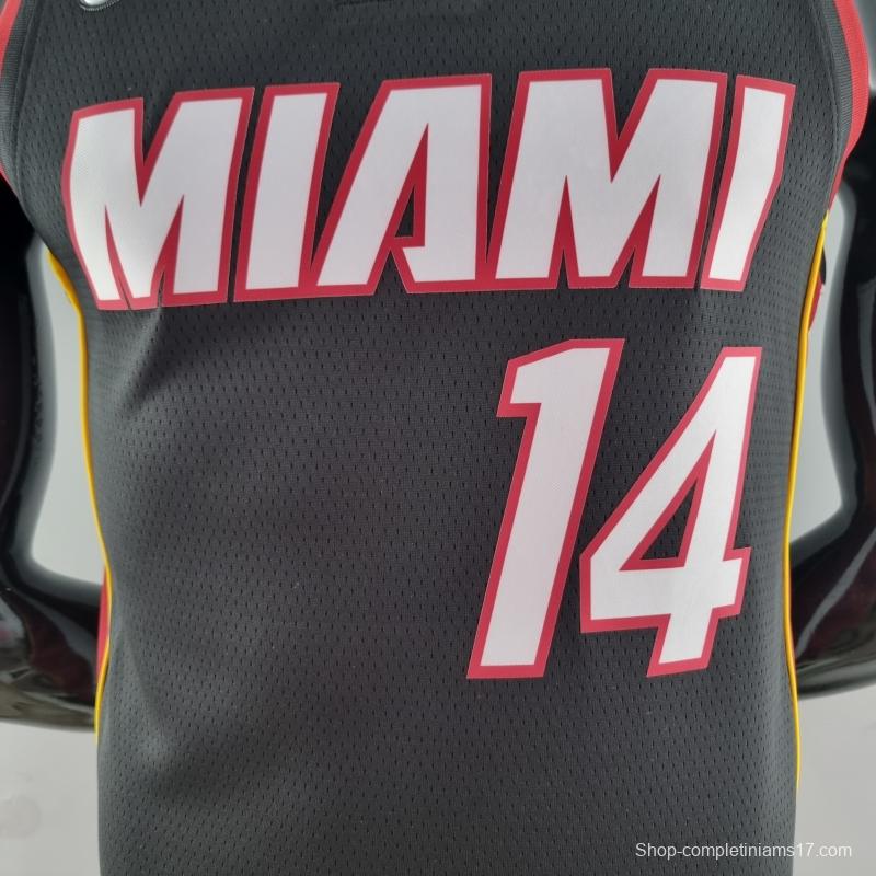 75th Anniversary Miami Heat HERRO#14 Black NBA Jersey