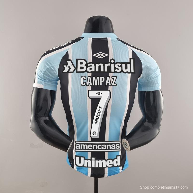 Player Version 22/23 All Sponsors Gremio Home  Soccer Jersey