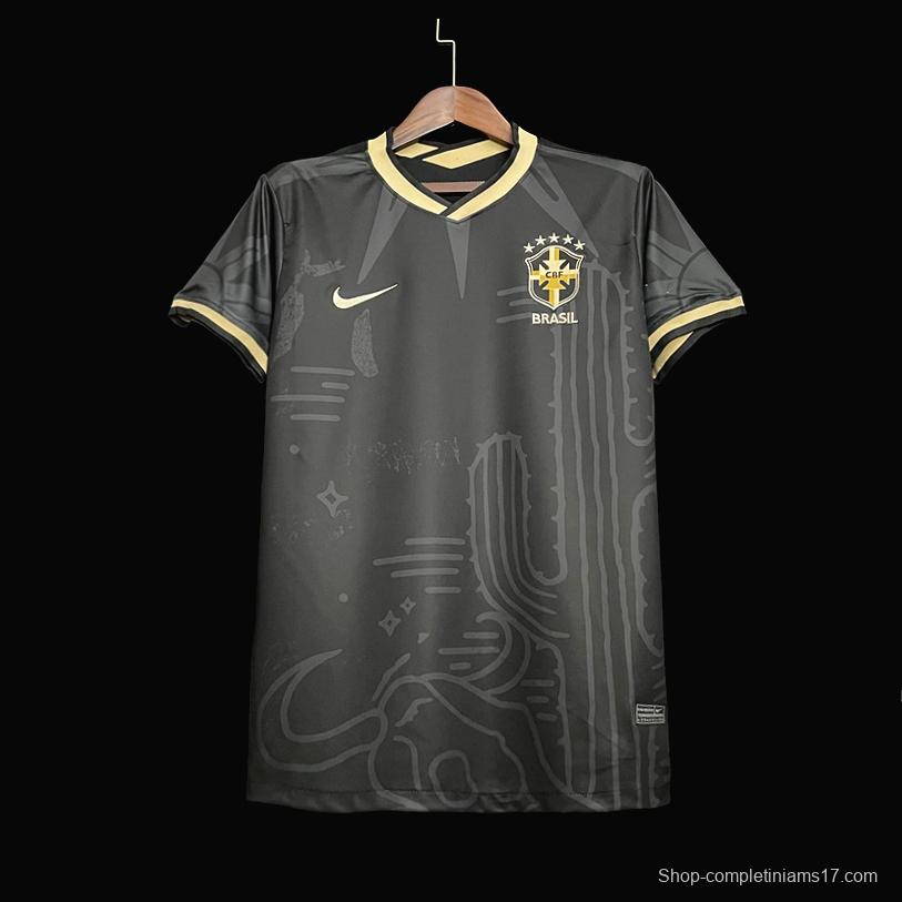 2022 Brazil Away  Soccer Jersey