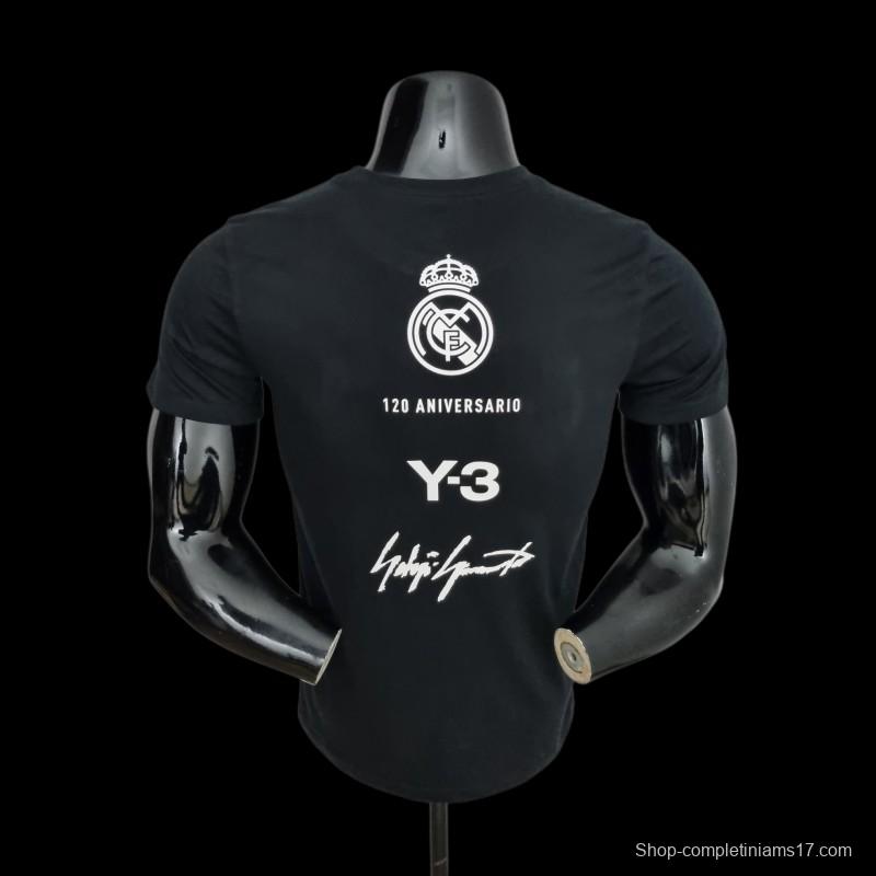 22/23 Real Madrid Y3 Black T-Shirts #0055