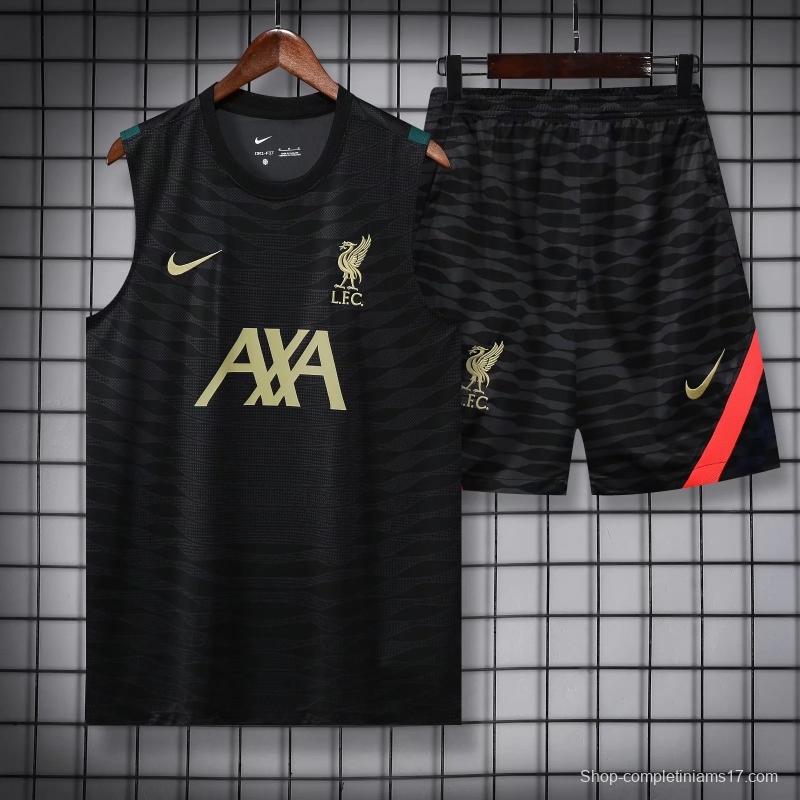 22/23 Liverpool Black Pre-match Training Jersey Vest