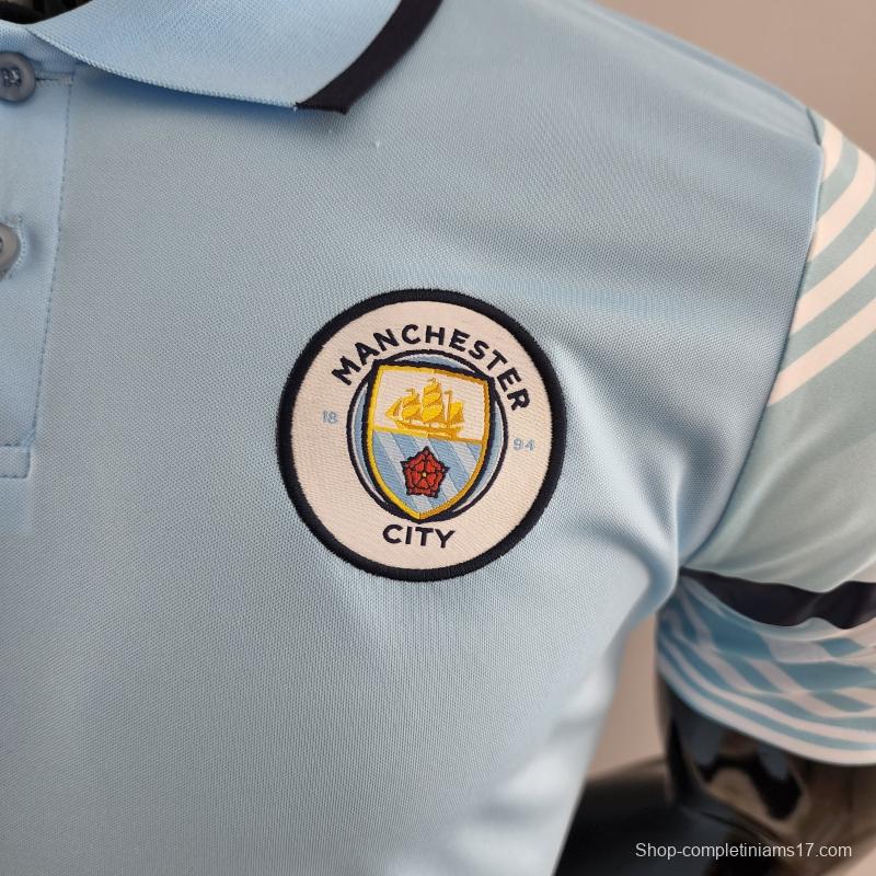 22/23 POLO Manchester City Light Blue Jersey