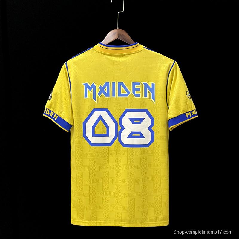 Retro 2008 West Ham Iron Maiden Yellow Jersey