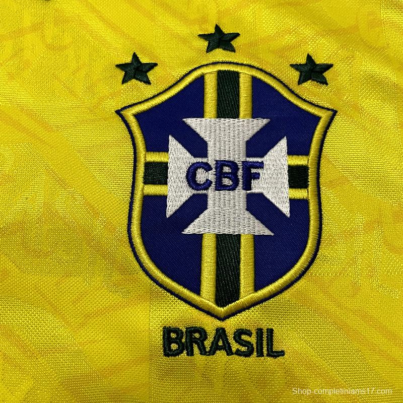 Retro 91/93 Brazil Home Soccer Jersey