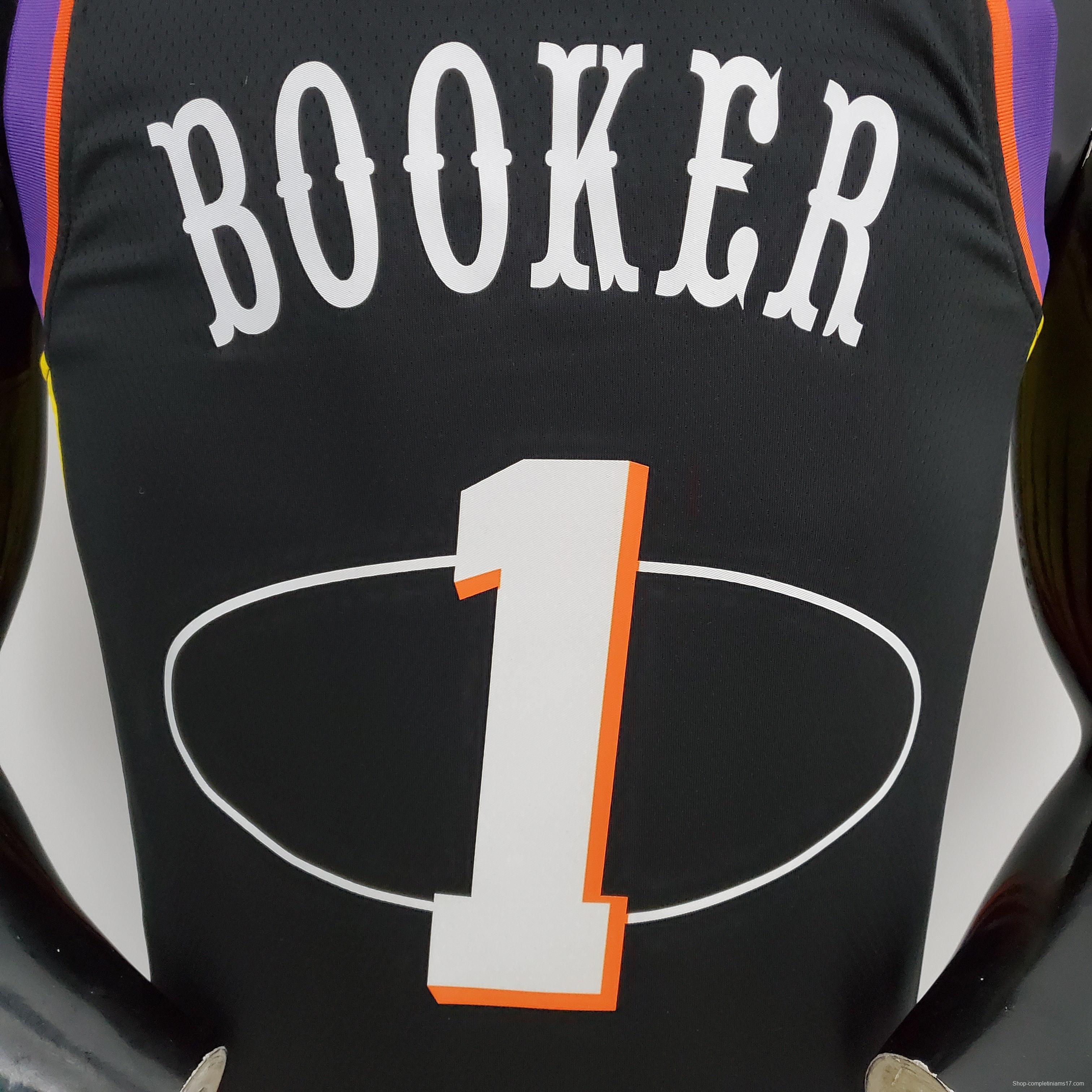 2022 Season Suns Booker #1 Suns City Edition Black NBA Jersey