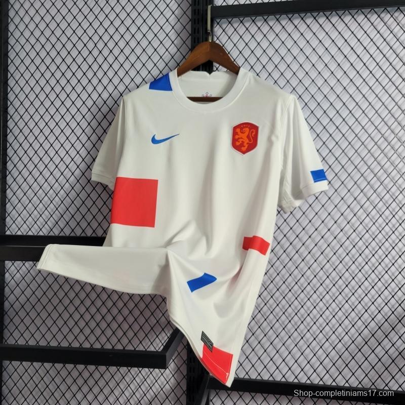 2022 Netherlands Away Soccer Jersey