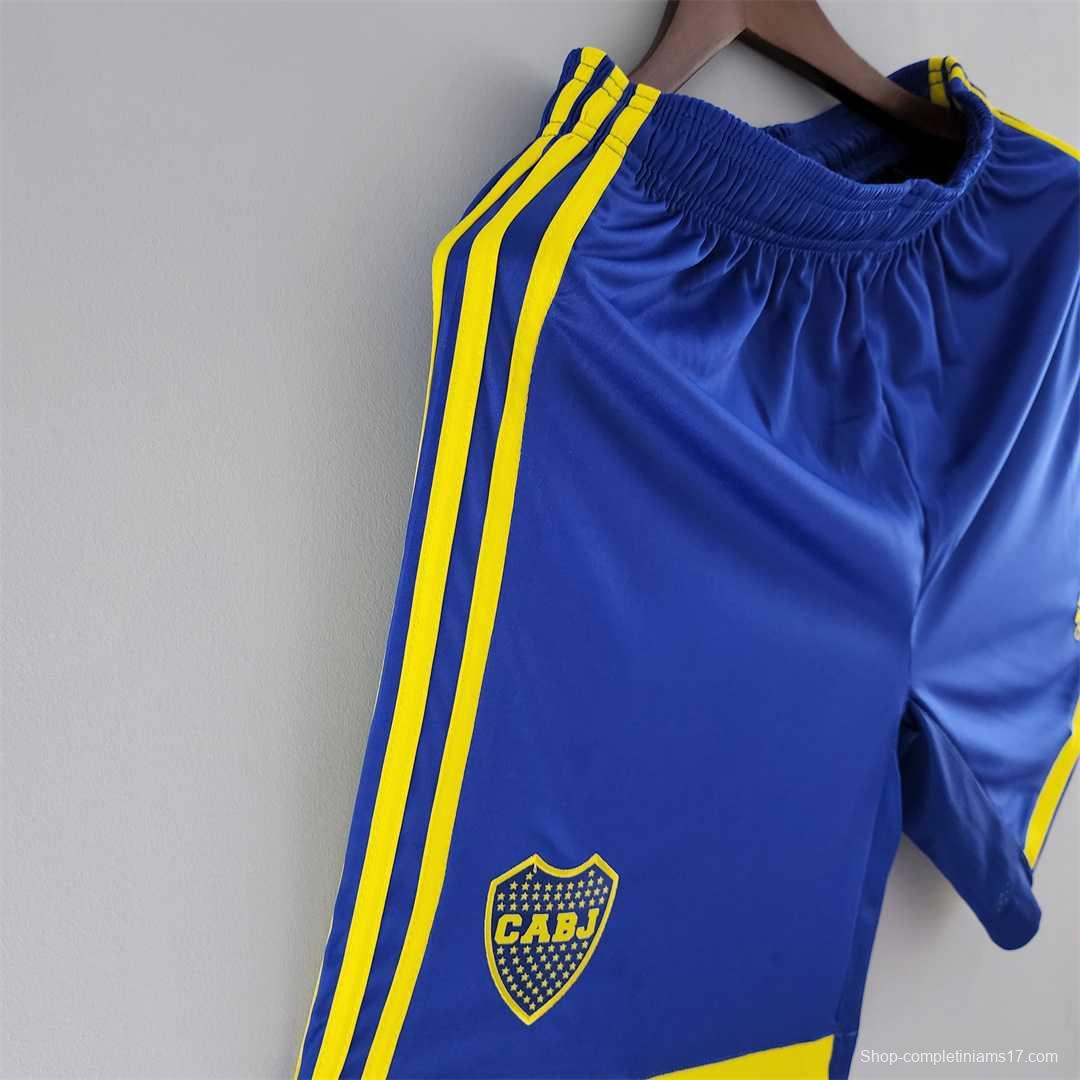 22-23 Boca Juniors Shorts Home Soccer Jersey