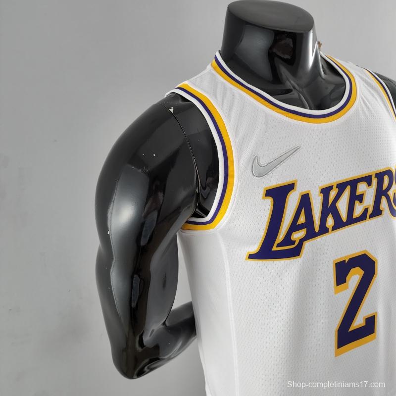 75th Anniversary IRVING #2 Los Angeles Lakers White NBA Jersey