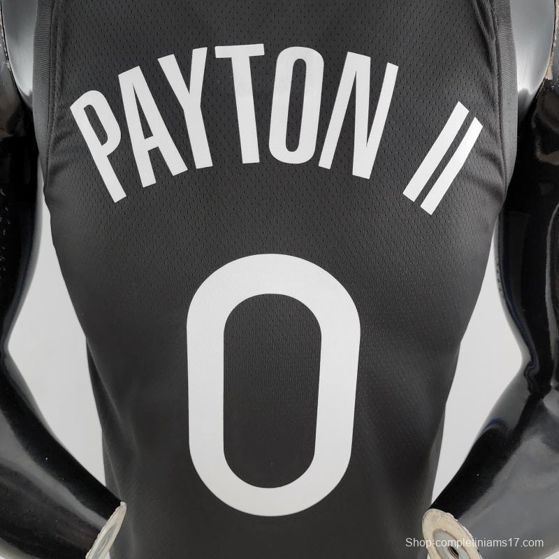 2020 PAYTON II#0 Warriors City Edition Black And Grey NBA Jersey