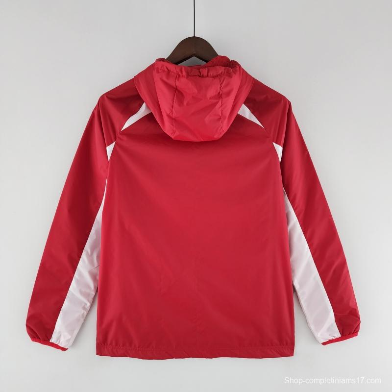 2022 SC Internacional Windbreaker Red And White