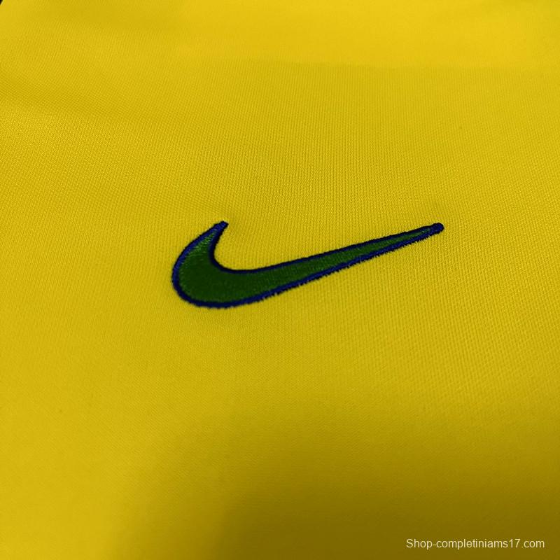 Retro 1997 Brazil Home Soccer Jersey