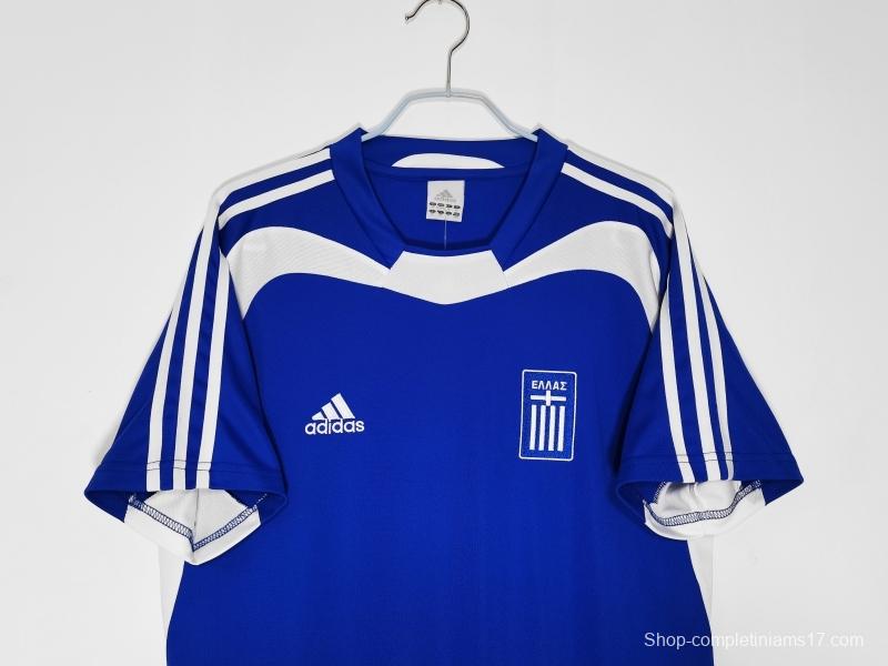 Retro 2004 Greece Home Soccer Jersey