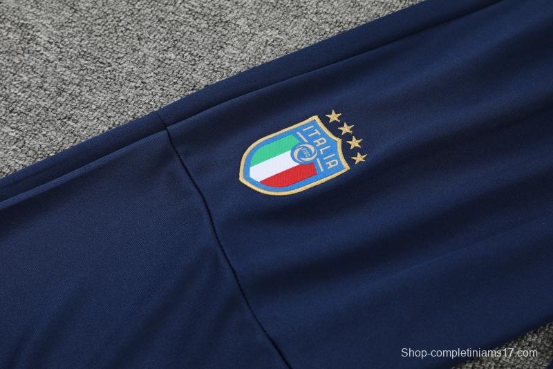 2022 Italy Navy Half Zipper Tracksuit