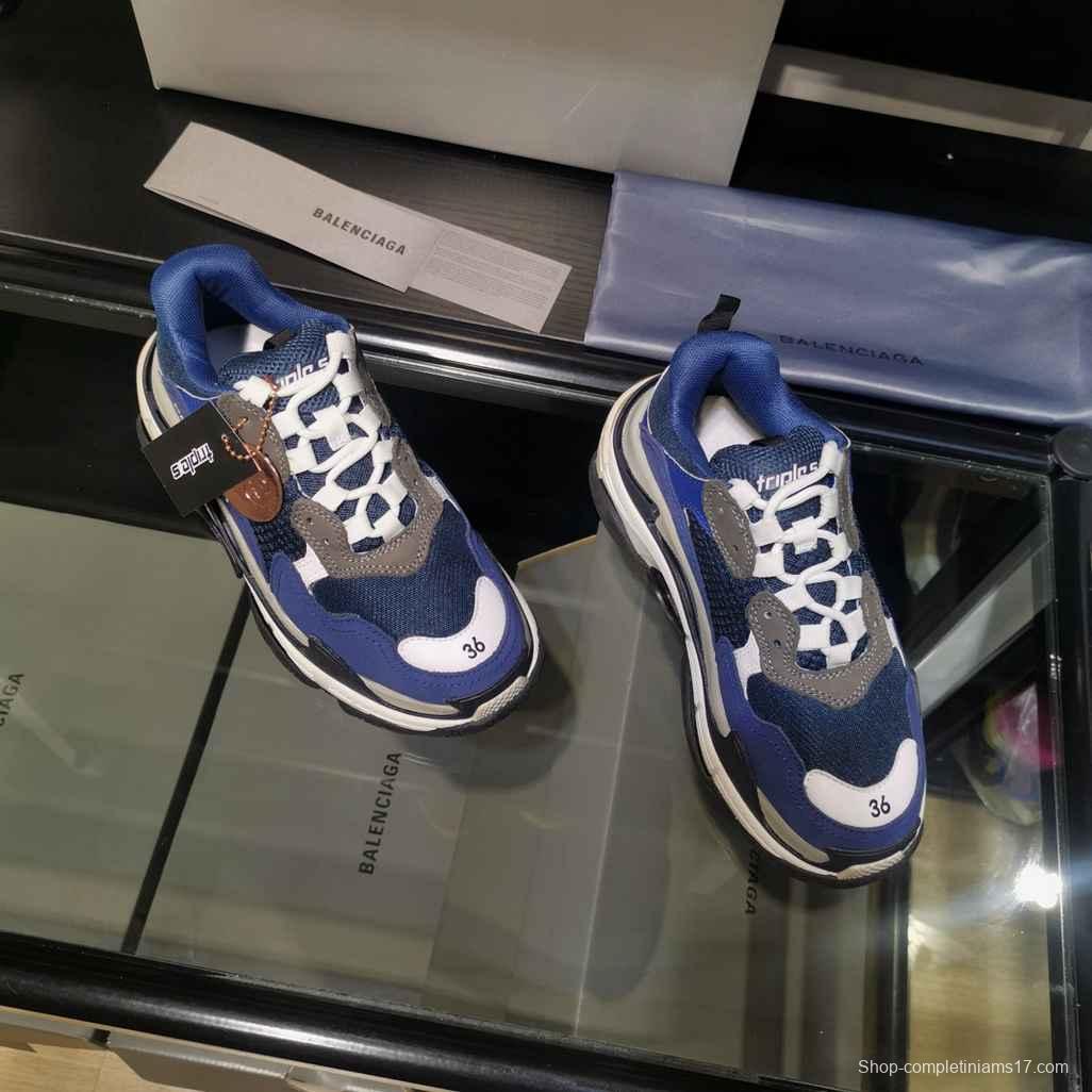 Men/Women Balenciaga Triple S Sneaker Blue Item Ab5580330