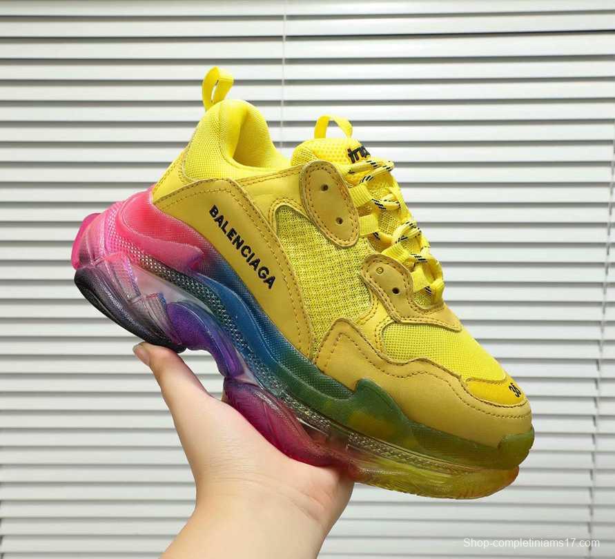 Men/Women Balenciaga Triple-S Sneaker 2 Color Yellow/White Item 6380340