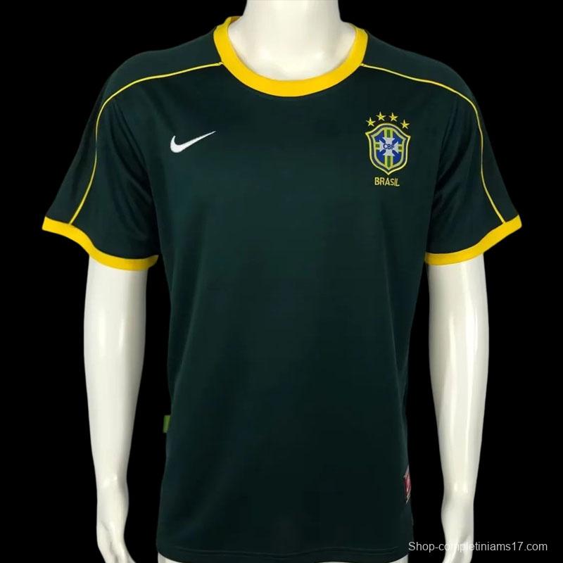 Retro 1998 Brazil Green Goalkeeper Jersey