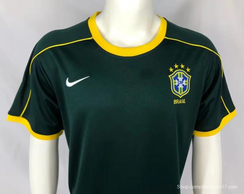 Retro 1998 Brazil Green Goalkeeper Jersey