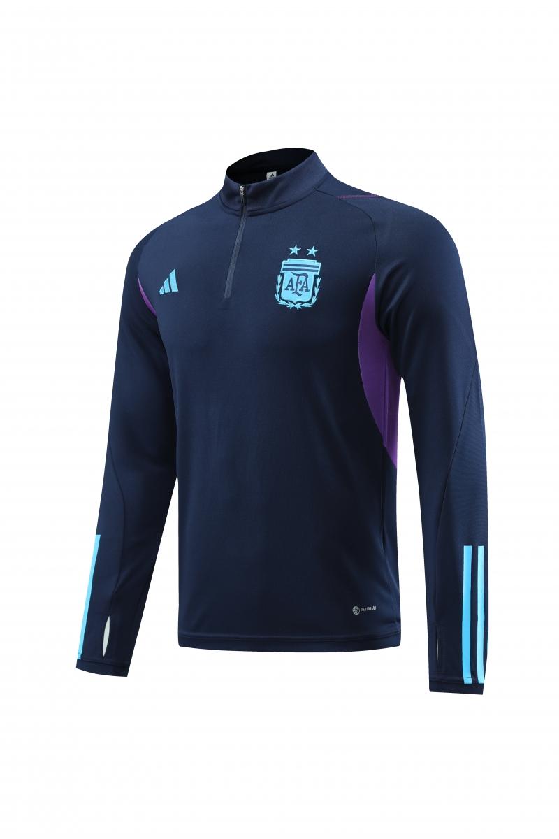 2022 Argentina Royal Blue Half Zipper Tracksuit