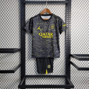 23-24 Kids PSG Fourth Black Jersey