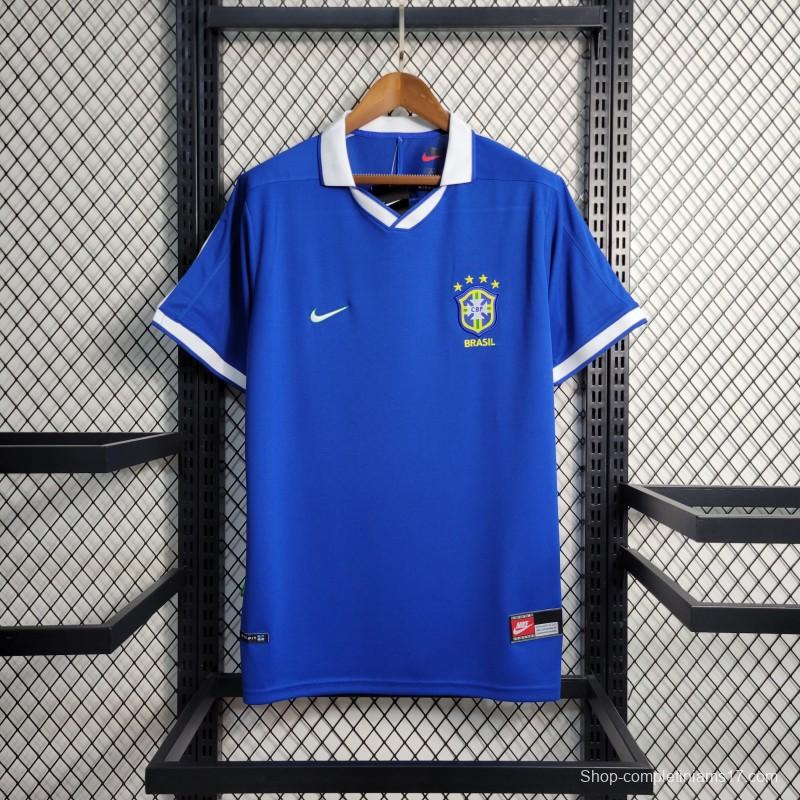 Retro 1997 Brazil Away Blue Jersey