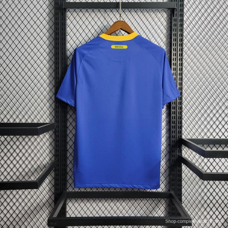 Retro 2010 Brazil Away Blue Jersey