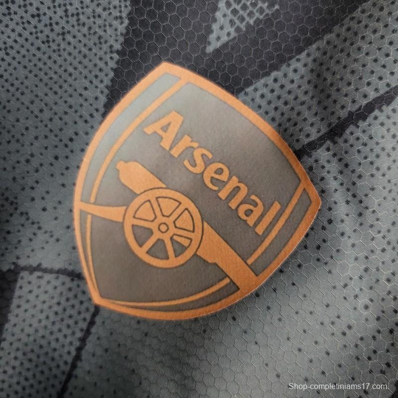 22-23 Arsenal Black Windbreaker