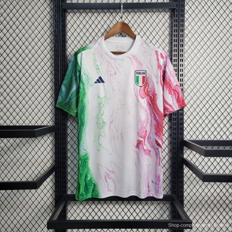 2023 Italy FIGC Pre-Match White Jersey