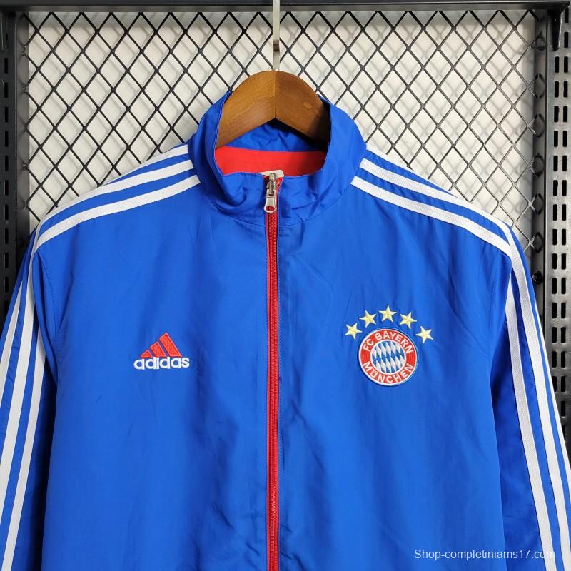 23-24 Bayern Munich Blue Reversible Windbreaker