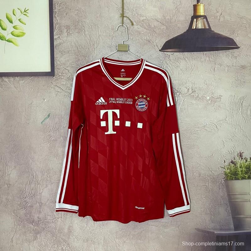 Retro 13 14 Bayern Munich Home Champion Long Sleeve Jersey