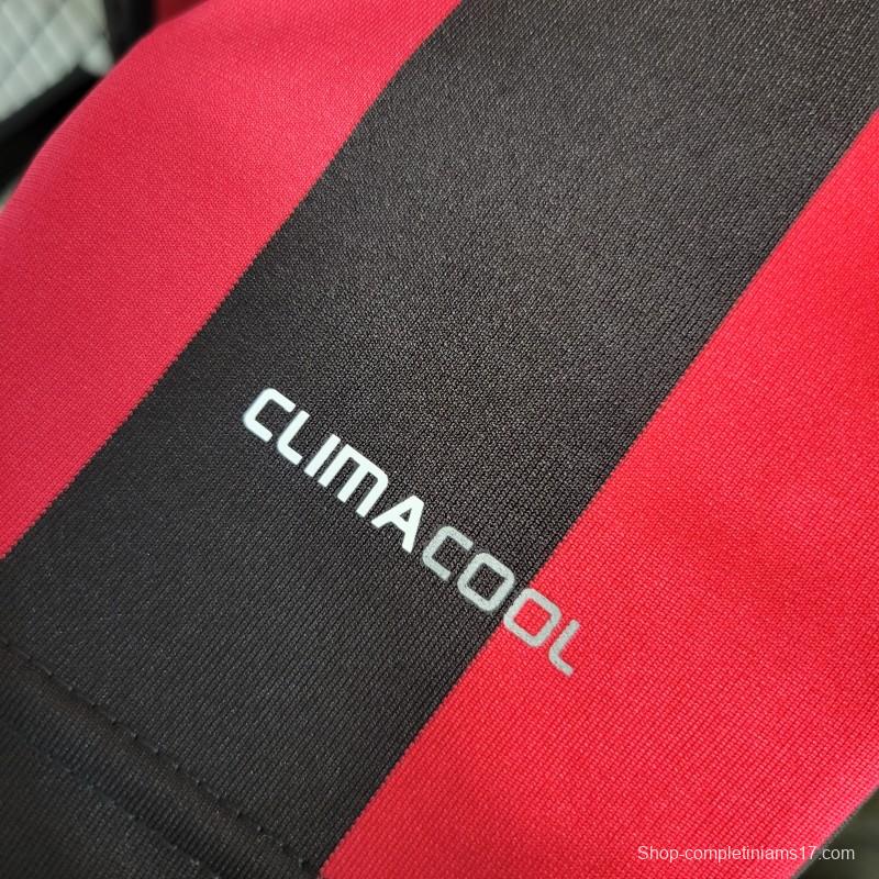 Retro Long Sleeve 2009-10 AC Milan Home Jersey