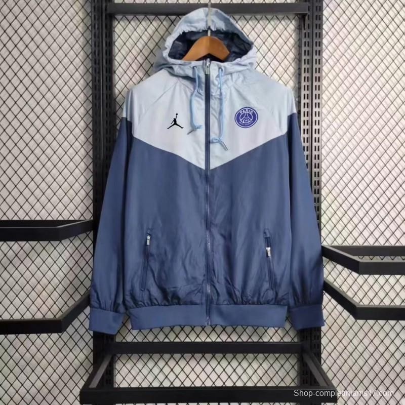 23/24 PSG Navy Grey Windbreaker