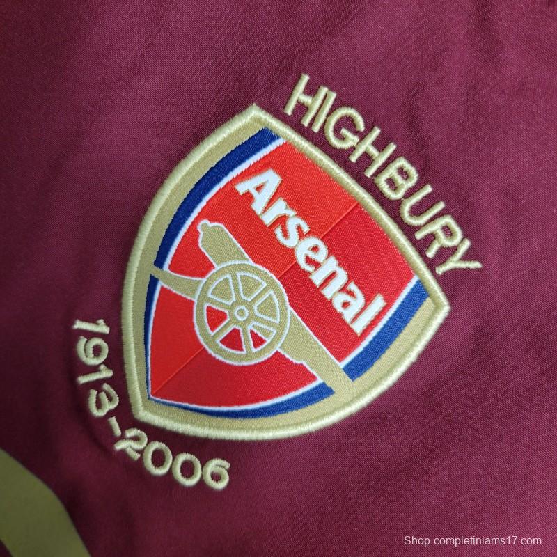 Retro 05-06 Arsenal Home Long Sleeve Jersey