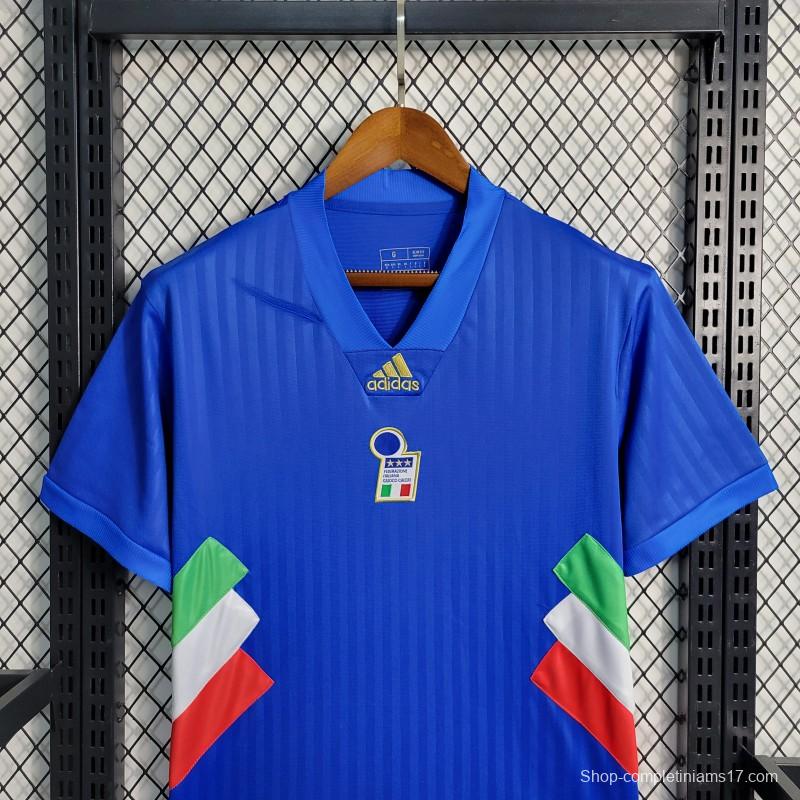 2023 Italy Blue Icon Jersey Embroidery Logo