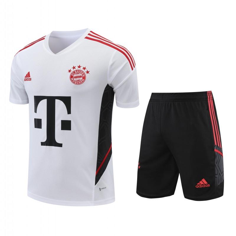 23-24 Bayern Munich White Black Short Sleeve+Shorts