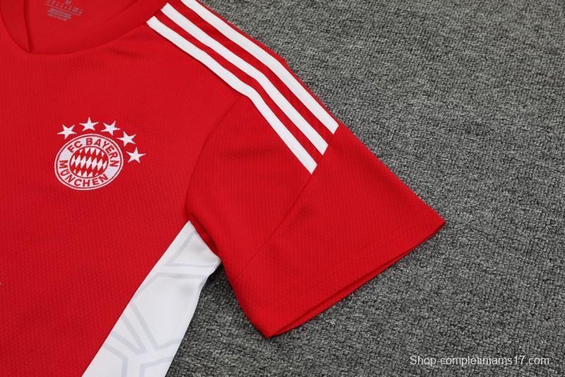 23-24 Bayern Munich Red White Short Sleeve+Shorts